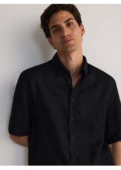 Reserved - Lniana koszula oversize - czarny ze sklepu Reserved w kategorii Koszule męskie - zdjęcie 173510691