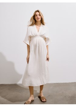 Reserved - Sukienka typu kimono - kremowy ze sklepu Reserved w kategorii Sukienki ciążowe - zdjęcie 173510740