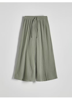 Reserved - Spodnie culotte - jasnozielony ze sklepu Reserved w kategorii Spodnie damskie - zdjęcie 173510941
