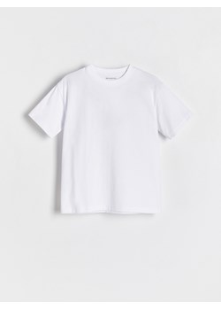 Reserved - Bawełniany t-shirt oversize - biały ze sklepu Reserved w kategorii T-shirty chłopięce - zdjęcie 173511301
