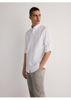 Reserved - Bawełniana koszula regular fit - biały ze sklepu Reserved w kategorii Koszule męskie - zdjęcie 173511321