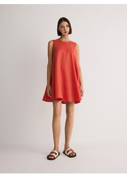 Reserved - Sukienka z lnu - pomarańczowy ze sklepu Reserved w kategorii Sukienki - zdjęcie 173511731