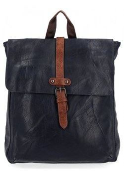 Plecak Damski w Stylu Vintage firmy Herisson Granatowy ze sklepu torbs.pl w kategorii Plecaki - zdjęcie 173511851
