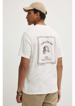 Les Deux t-shirt bawełniany męski kolor beżowy z aplikacją LDM101177 ze sklepu ANSWEAR.com w kategorii T-shirty męskie - zdjęcie 173513083
