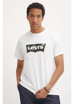 Levi&apos;s t-shirt bawełniany męski kolor biały z nadrukiem 22489 ze sklepu ANSWEAR.com w kategorii T-shirty męskie - zdjęcie 173513123