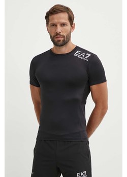EA7 Emporio Armani t-shirt treningowy kolor czarny wzorzysty PJ3UZ.8NPT12 ze sklepu ANSWEAR.com w kategorii T-shirty męskie - zdjęcie 173513154