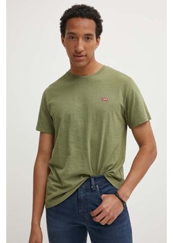 Levi&apos;s t-shirt bawełniany męski kolor zielony gładki ze sklepu ANSWEAR.com w kategorii T-shirty męskie - zdjęcie 173513200