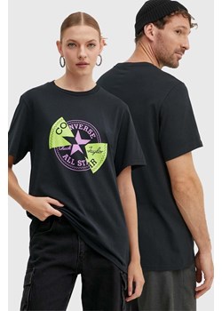 Converse t-shirt bawełniany kolor czarny z nadrukiem 10026427-A01 ze sklepu ANSWEAR.com w kategorii T-shirty męskie - zdjęcie 173513220