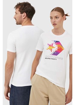 Converse t-shirt bawełniany kolor beżowy z nadrukiem 10026364-A04 ze sklepu ANSWEAR.com w kategorii T-shirty męskie - zdjęcie 173513301