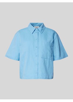 Bluzka koszulowa krótka z  kieszenią na piersi ze sklepu Peek&Cloppenburg  w kategorii Koszule damskie - zdjęcie 173513993
