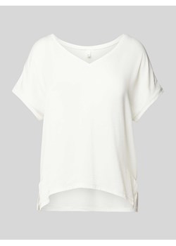 T-shirt z dekoltem w zaokrąglony serek ze sklepu Peek&Cloppenburg  w kategorii Bluzki damskie - zdjęcie 173514014