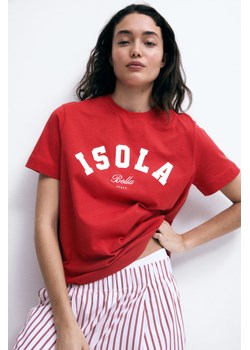 H & M - T-shirt z nadrukiem - Czerwony ze sklepu H&M w kategorii Bluzki damskie - zdjęcie 173514292