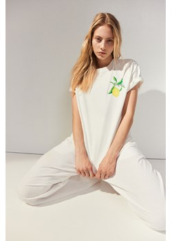 H & M - T-shirt z nadrukiem - Biały ze sklepu H&M w kategorii Bluzki damskie - zdjęcie 173514402