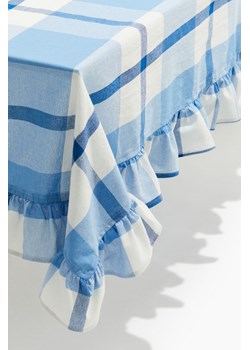 H & M - Bawełniany obrus z falbanką - Niebieski ze sklepu H&M w kategorii Obrusy i bieżniki - zdjęcie 173514430