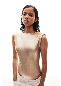 H & M - Body o metalicznym połysku - Brązowy ze sklepu H&M w kategorii Bluzki damskie - zdjęcie 173514434