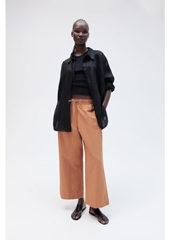 H & M - Spodnie z domieszką lnu - Pomarańczowy ze sklepu H&M w kategorii Spodnie damskie - zdjęcie 173514452