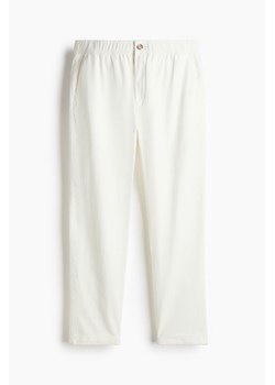 H & M - Spodnie z lnem Regular Fit - Biały ze sklepu H&M w kategorii Spodnie męskie - zdjęcie 173514473