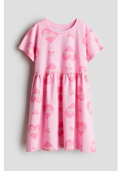 H & M - Dżersejowa sukienka z nadrukiem - Różowy ze sklepu H&M w kategorii Sukienki dziewczęce - zdjęcie 173514504