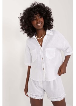 Rozpinana biała koszula damska oversize ze sklepu 5.10.15 w kategorii Koszule damskie - zdjęcie 173520540