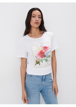 Mohito - T-shirt z nadrukiem - biały ze sklepu Mohito w kategorii Bluzki damskie - zdjęcie 173520872