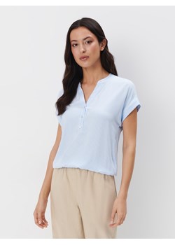 Mohito - Wiskozowa bluzka w paski - błękitny ze sklepu Mohito w kategorii Bluzki damskie - zdjęcie 173520903
