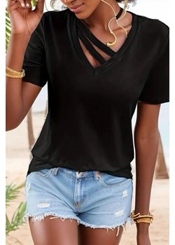T-shirt FEOMEGA BLACK ze sklepu Ivet Shop w kategorii Bluzki damskie - zdjęcie 173521783