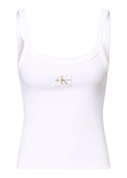 Calvin Klein Jeans Top damski Kobiety Bawełna biały jednolity ze sklepu vangraaf w kategorii Bluzki damskie - zdjęcie 173522473