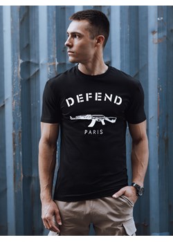 T-shirt męski z nadrukiem czarny Dstreet RX5579 ze sklepu DSTREET.PL w kategorii T-shirty męskie - zdjęcie 173522662