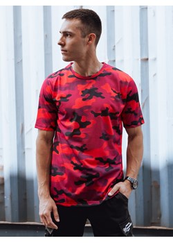 Koszulka męska czerwona moro Dstreet RX5591 ze sklepu DSTREET.PL w kategorii T-shirty męskie - zdjęcie 173522693