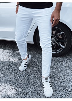 Spodnie męskie jeansowe białe Dstreet UX4418 ze sklepu DSTREET.PL w kategorii Spodnie męskie - zdjęcie 173522700