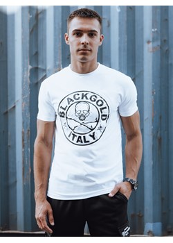 T-shirt męski z nadrukiem biały Dstreet RX5585 ze sklepu DSTREET.PL w kategorii T-shirty męskie - zdjęcie 173522720