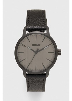 HUGO zegarek męski kolor szary ze sklepu ANSWEAR.com w kategorii Zegarki - zdjęcie 173523504
