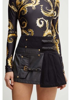 Versace Jeans Couture spódnica kolor czarny mini rozkloszowana 77HAE850 DW012SW0 ze sklepu ANSWEAR.com w kategorii Spódnice - zdjęcie 173523900