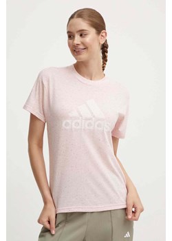 adidas t-shirt damski kolor różowy IW7720 ze sklepu ANSWEAR.com w kategorii Bluzki damskie - zdjęcie 173523980
