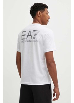 EA7 Emporio Armani t-shirt bawełniany męski kolor biały gładki PJFFZ.6DPT06 ze sklepu ANSWEAR.com w kategorii T-shirty męskie - zdjęcie 173524072