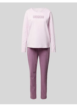 Piżama z nadrukiem z napisem ze sklepu Peek&Cloppenburg  w kategorii Piżamy damskie - zdjęcie 173524690