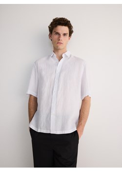 Reserved - Lniana koszula oversize - biały ze sklepu Reserved w kategorii Koszule męskie - zdjęcie 173526472