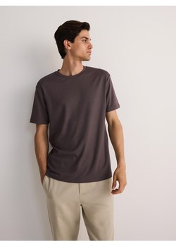 Reserved - T-shirt regular z wiskozą - ciemnoszary ze sklepu Reserved w kategorii T-shirty męskie - zdjęcie 173526560