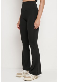 Czarne Elastyczne Spodnie z Gumką w Talii i Wysokim Stanem Brinamla ze sklepu Born2be Odzież w kategorii Spodnie damskie - zdjęcie 173526924