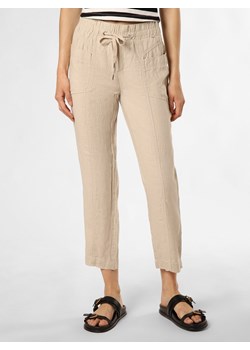 Street One Lniane spodnie Kobiety len piaskowy jednolity ze sklepu vangraaf w kategorii Spodnie damskie - zdjęcie 173527531
