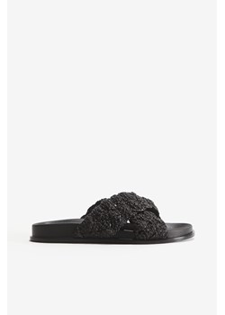 H & M - Klapki z plecionymi paskami - Czarny ze sklepu H&M w kategorii Klapki damskie - zdjęcie 173527624