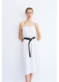 H & M - Bawełniana sukienka z falbankami - Biały ze sklepu H&M w kategorii Sukienki - zdjęcie 173527651