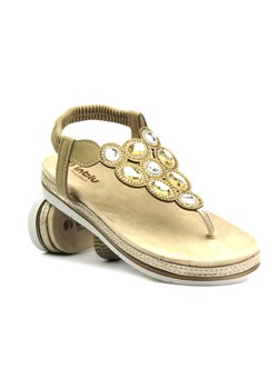 Sandały, japonki damskie z gumką - INBLU SA-45, beżowe ze sklepu ulubioneobuwie w kategorii Sandały damskie - zdjęcie 173531753