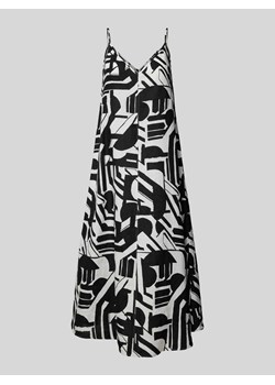 Sukienka lniana o długości do kolan ze wzorem na całej powierzchni ze sklepu Peek&Cloppenburg  w kategorii Sukienki - zdjęcie 173532463