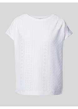 T-shirt z haftem angielskim ze sklepu Peek&Cloppenburg  w kategorii Bluzki damskie - zdjęcie 173532520