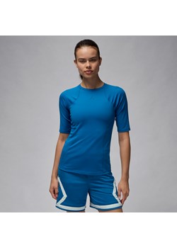 Damska koszulka z krótkim rękawem Double Threat Jordan Sport - Niebieski ze sklepu Nike poland w kategorii Bluzki damskie - zdjęcie 173532621