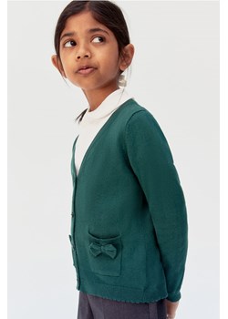 H & M - Bawełniany kardigan szkolny - Zielony ze sklepu H&M w kategorii Swetry dziewczęce - zdjęcie 173532741