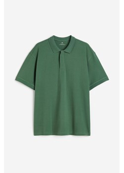 H & M - Top polo z piki Relaxed Fit - Zielony ze sklepu H&M w kategorii T-shirty męskie - zdjęcie 173532744