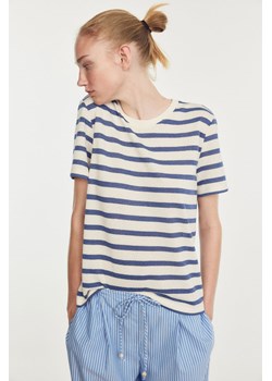 H & M - T-shirt z delikatnej dzianiny - Niebieski ze sklepu H&M w kategorii Bluzki damskie - zdjęcie 173532763