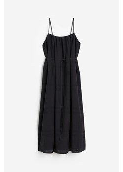 H & M - Bawełniana sukienka z haftem angielskim - Czarny ze sklepu H&M w kategorii Sukienki - zdjęcie 173532841